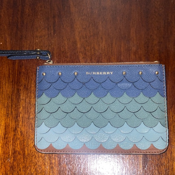 Burberry Multicolor Scalloped Leather Wristlet - Picture 1 of 8